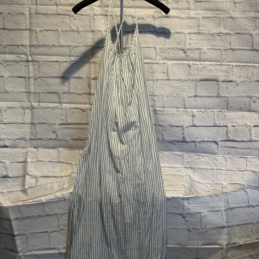 Striped Halter Maxi Dress